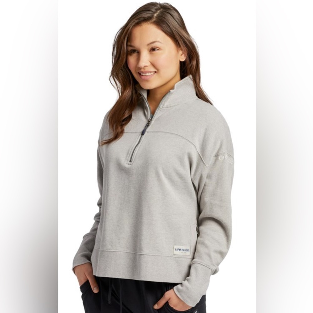 French terry quarter zip